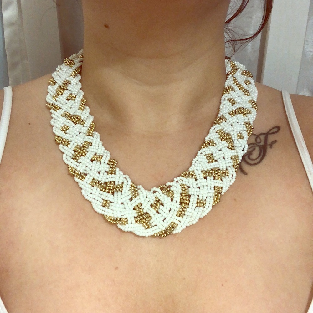 Charlotte Russe beaded bib necklace